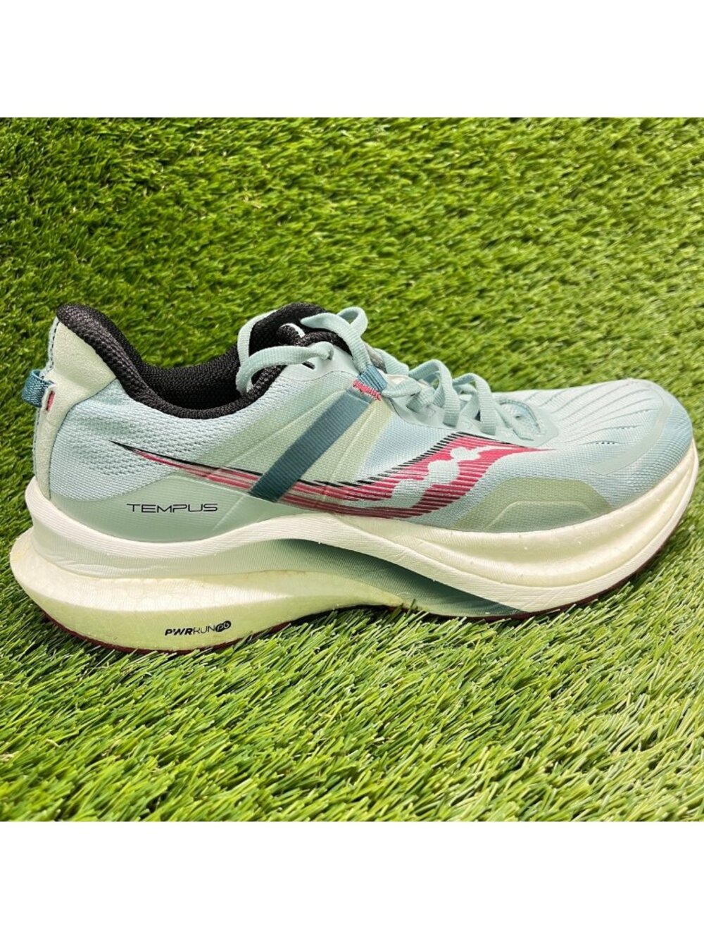 Saucony Tempus Womens Size 10.5 Blue Pink White Athletic Running Shoes Sneakers